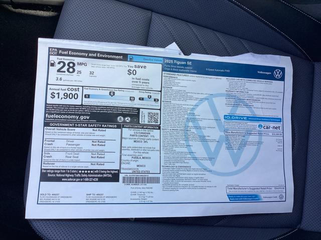2025 Volkswagen Tiguan 2.0T SE