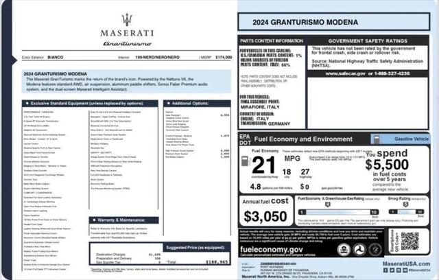 2024 Maserati GranTurismo Modena
