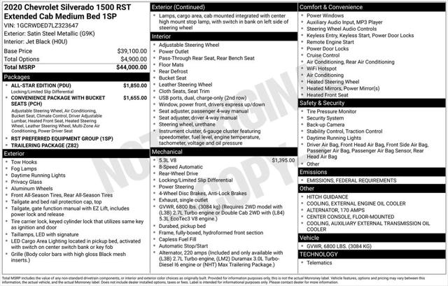 2020 Chevrolet Silverado 1500 2WD Double Cab Standard Bed RST