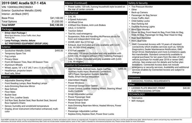 2019 GMC Acadia SLT-1