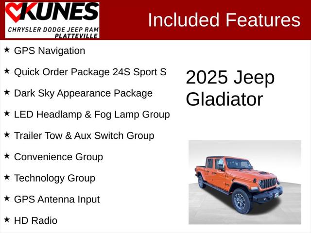 2025 Jeep Gladiator GLADIATOR SPORT S 4X4 2025 Jeep Gladiator GLADIATOR SPORT S 4X4