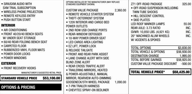 2025 Chevrolet Silverado 2500HD 4WD Crew Cab Standard Bed Custom