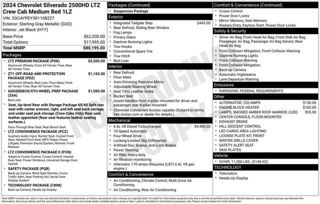 2024 Chevrolet Silverado 2500HD 4WD Crew Cab Standard Bed LTZ