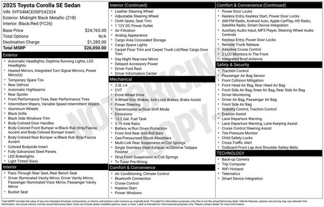 2025 Toyota Corolla SE for sale in Manvel, TX