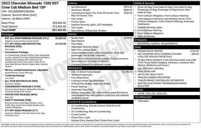 2023 Chevrolet Silverado 1500 4WD Crew Cab Standard Bed RST