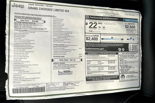 New 2025 Jeep Grand Cherokee For Sale in Millington, TN