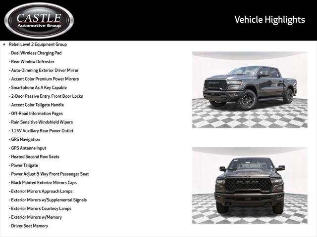 2025 RAM Ram 1500 RAM 1500 REBEL CREW CAB 4X4 57 BOX