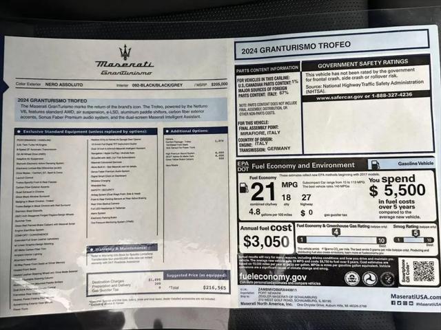 2024 Maserati GranTurismo Trofeo
