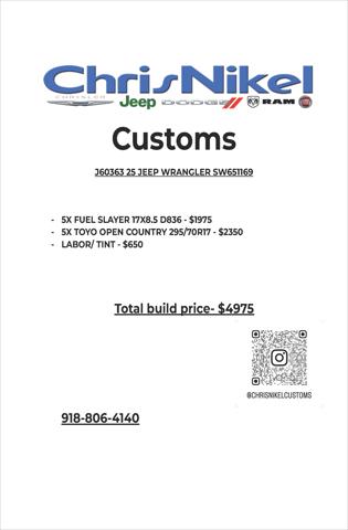 2025 Jeep Wrangler WRANGLER 4-DOOR SPORT 2025 Jeep Wrangler WRANGLER 4-DOOR SPORT