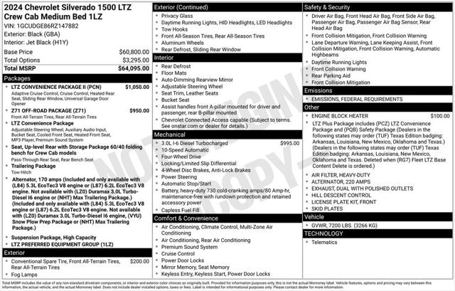 2024 Chevrolet Silverado 1500 4WD Crew Cab Standard Bed LTZ