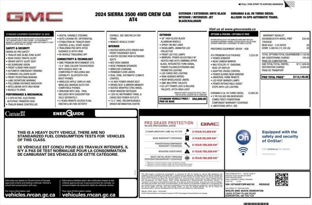 2024 GMC Sierra 3500HD 4WD Crew Cab Standard Bed AT4