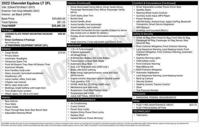 2022 Chevrolet Equinox AWD 2FL