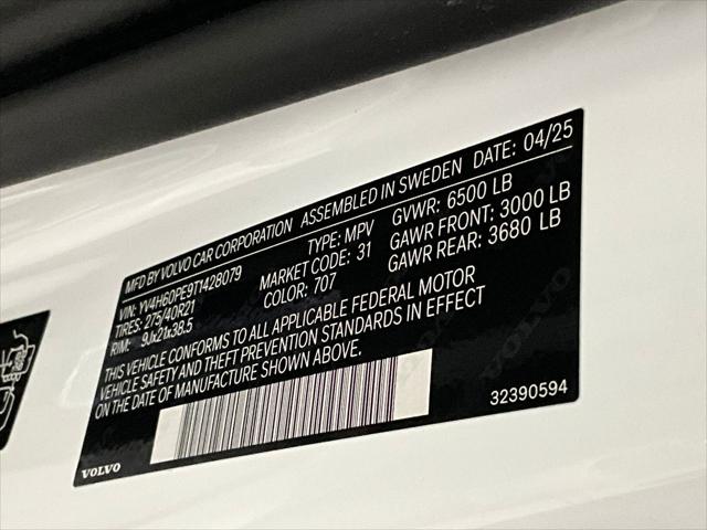 2026 Volvo XC90 Plug-In Hybrid Plus, T8 AWD, Electric/Gasoline, Bright, 7 Seats