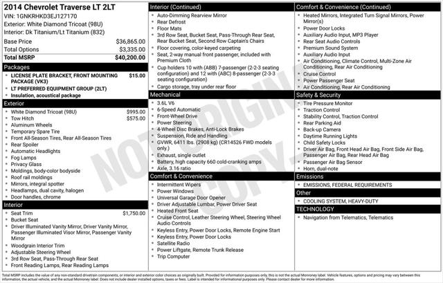 2014 Chevrolet Traverse 2LT