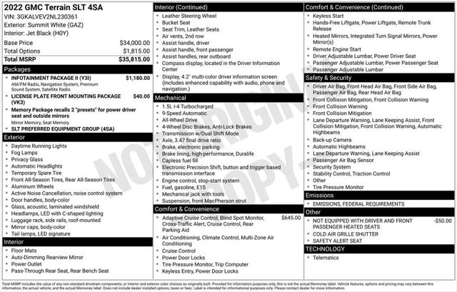 2022 GMC Terrain AWD SLT