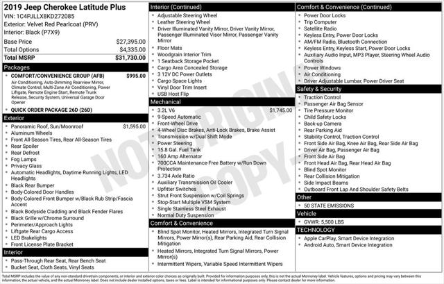 2019 Jeep Cherokee Latitude Plus FWD