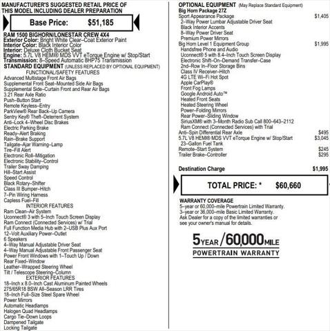 2024 RAM 1500 Big Horn Crew Cab 4x4 57 Box