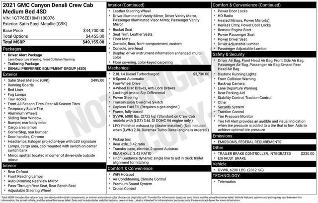 2021 GMC Canyon 4WD Crew Cab Short Box Denali