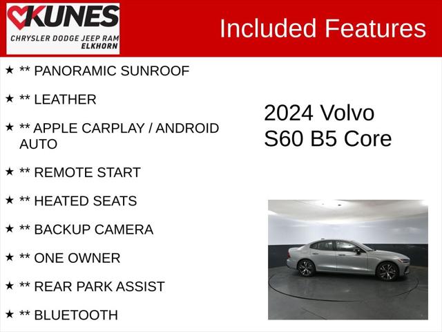 2024 Volvo S60 B5 Core Dark Theme