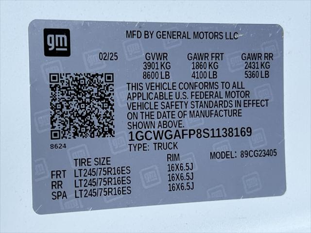 2025 Chevrolet Express Cargo Van RWD 2500 Regular Wheelbase WT