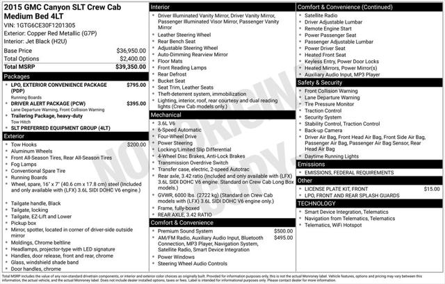 2015 GMC Canyon SLT