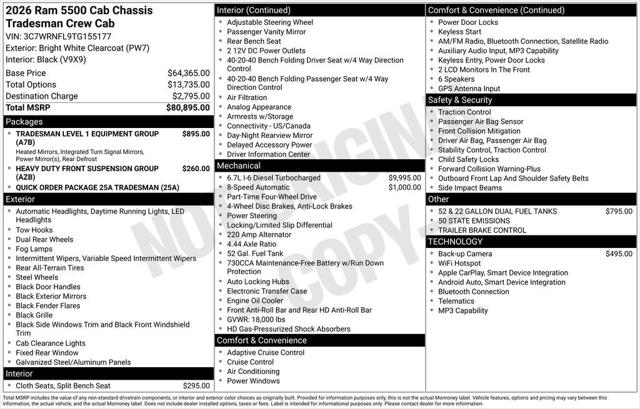 2026 Ram 5500 Chassis Cab Tradesman/Big Horn