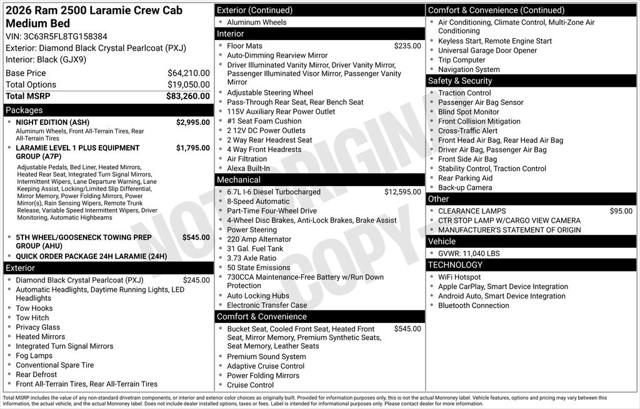 2026 RAM Ram 2500 RAM 2500 LARAMIE CREW CAB 4X4 64 BOX