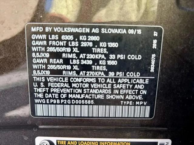 2016 Volkswagen Touareg TDI Lux