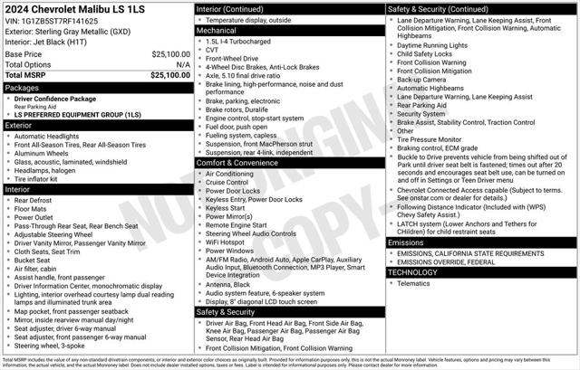 2024 Chevrolet Malibu FWD LS