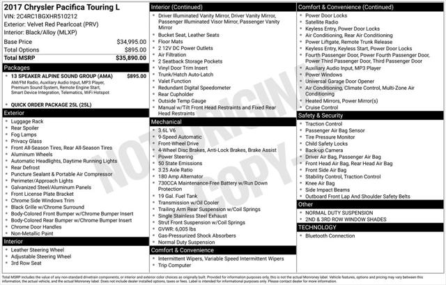 2017 Chrysler Pacifica Touring-L