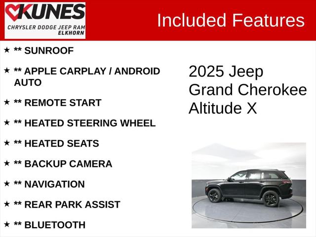 2025 Jeep Grand Cherokee GRAND CHEROKEE ALTITUDE X 4X4 2025 Jeep Grand Cherokee GRAND CHEROKEE ALTITUDE X 4X4