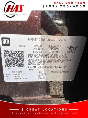 2022 Chevrolet Traverse AWD LT Cloth