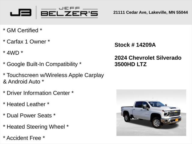 2024 Chevrolet Silverado 3500HD 4WD Crew Cab Standard Bed LTZ 2024 Chevrolet Silverado 3500HD 4WD Crew Cab Standard Bed LTZ