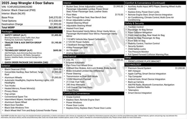 2025 Jeep Wrangler 4-Door Sahara 4x4