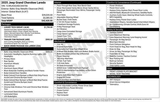 2025 Jeep Grand Cherokee GRAND CHEROKEE LAREDO 4X4