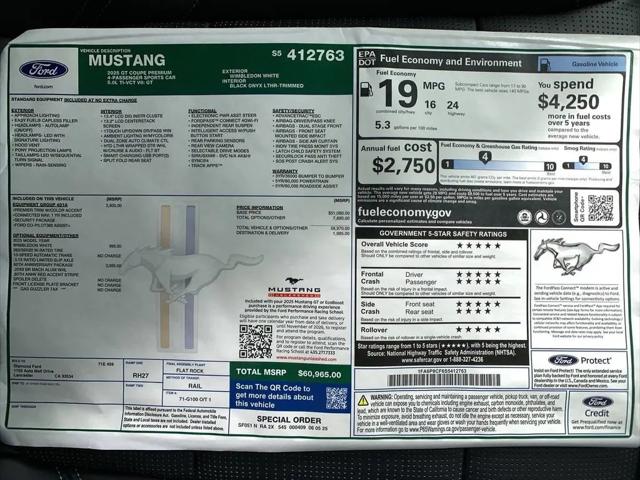 2025 Ford Mustang GT Premium Fastback