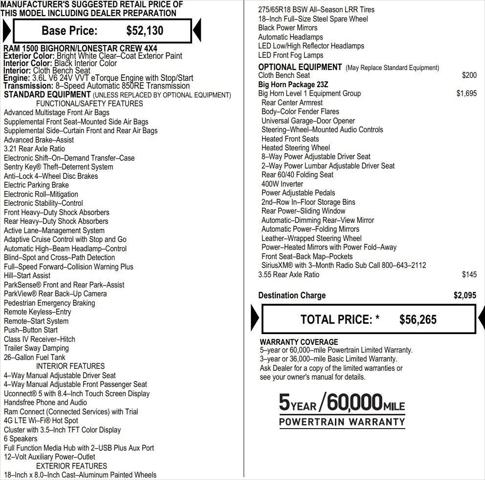 2025 RAM Ram 1500 RAM 1500 BIG HORN CREW CAB 4X4 57 BOX