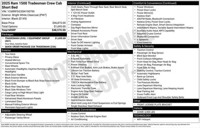 2025 RAM Ram 1500 RAM 1500 TRADESMAN CREW CAB 4X4 57 BOX