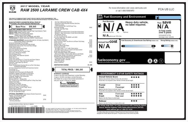 2017 RAM 2500 Laramie Crew Cab 4x4 64 Box