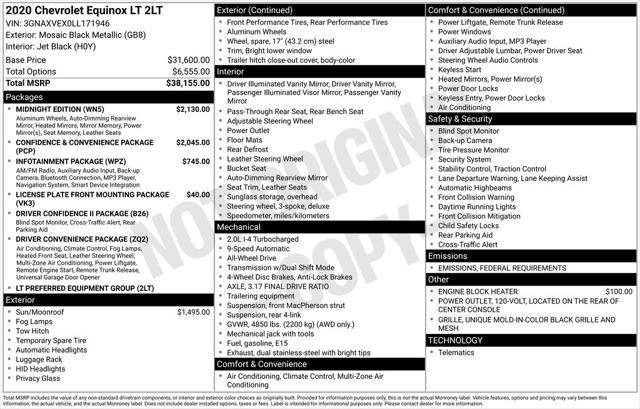 2020 Chevrolet Equinox AWD LT 2.0L Turbo