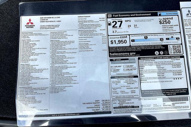 2025 Mitsubishi Outlander SEL 2.5 2WD