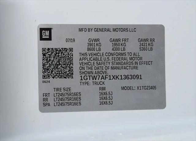 2019 GMC Savana 2500 Work Van