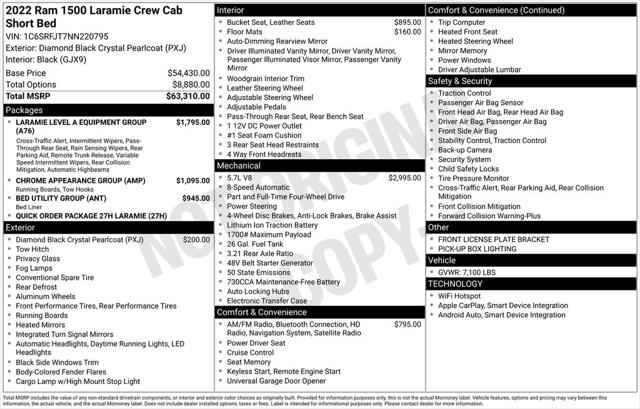 2022 RAM 1500 Laramie Crew Cab 4x4 57 Box
