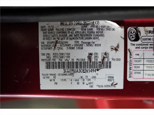 2012 Ford Fusion SEL