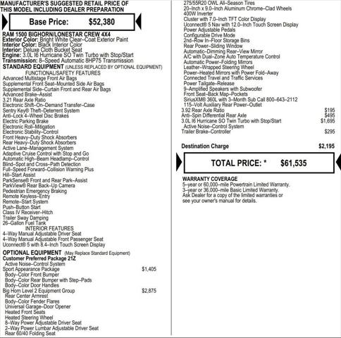 2026 RAM Ram 1500 RAM 1500 BIG HORN CREW CAB 4X4 57 BOX 2026 RAM Ram 1500 RAM 1500 BIG HORN CREW CAB 4X4 57 BOX