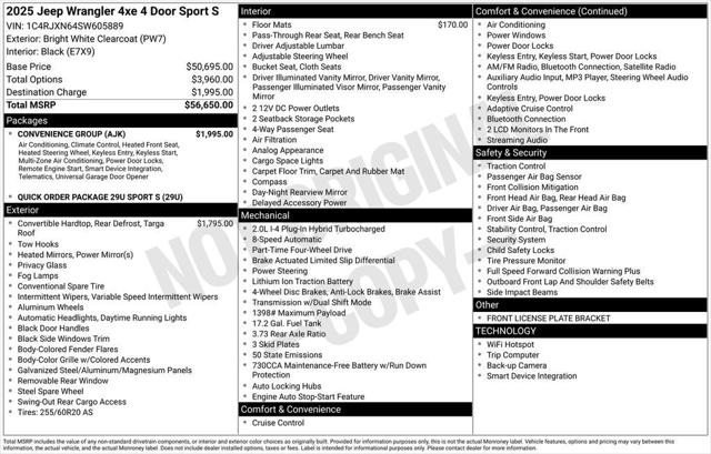 2025 Jeep Wrangler 4xe Sport S 4xe