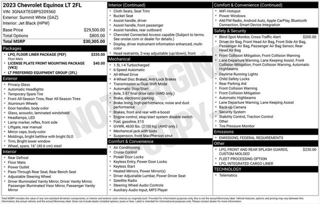 2023 Chevrolet Equinox AWD 2FL