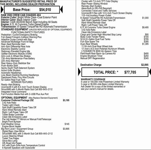 2026 RAM 3500 Chassis Cab Big Horn