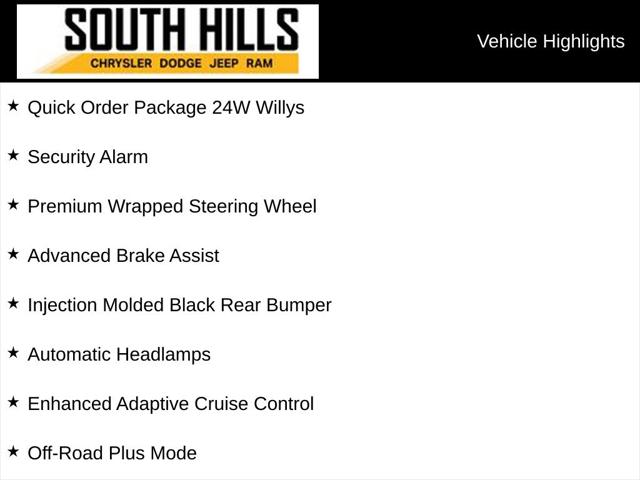2025 Jeep Wrangler WRANGLER 4-DOOR WILLYS 2025 Jeep Wrangler WRANGLER 4-DOOR WILLYS