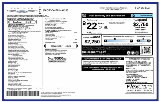 2026 Chrysler Pacifica PACIFICA PINNACLE